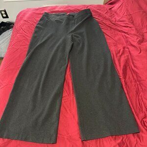 SPANX Wide Leg Pants in Charcoal Gray